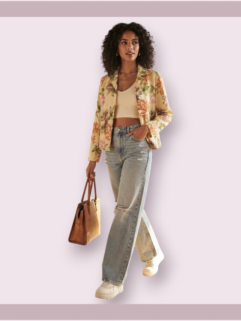 Pineapple Moon Vintage Yellow Silk Hawaiian Crop Shacket